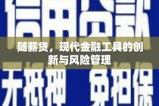 驿城随薪贷，现代金融工具的创新与风险管理