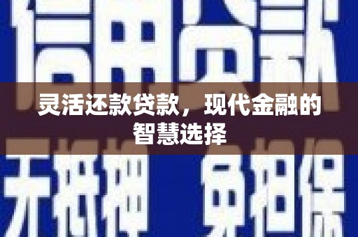 驿城灵活还款贷款，现代金融的智慧选择