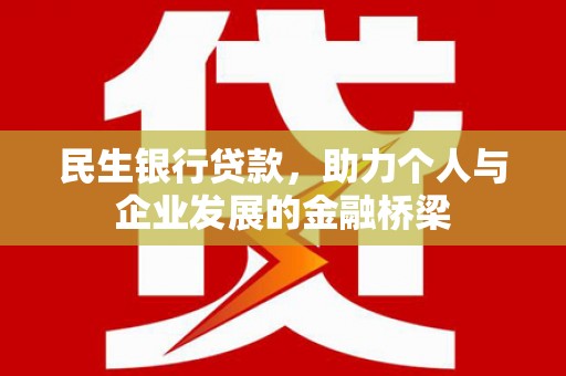 驿城民生银行贷款，助力个人与企业发展的金融桥梁
