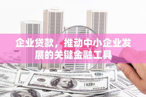 驿城企业贷款，推动中小企业发展的关键金融工具