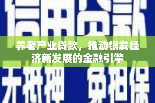 驿城养老产业贷款，推动银发经济新发展的金融引擎
