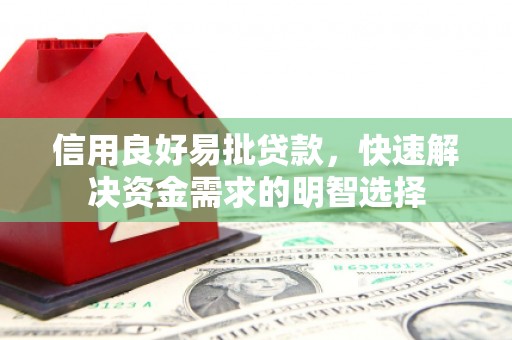 驿城信用良好易批贷款，快速解决资金需求的明智选择