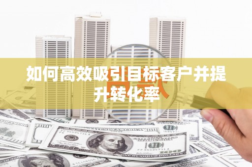 驿城如何高效吸引目标客户并提升转化率