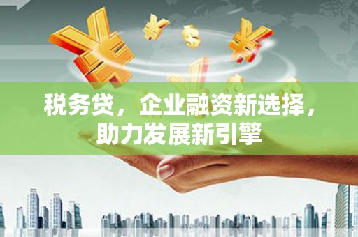 驿城税务贷，企业融资新选择，助力发展新引擎