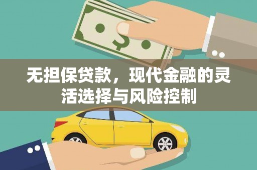 驿城无担保贷款，现代金融的灵活选择与风险控制