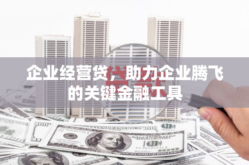 驿城企业经营贷，助力企业腾飞的关键金融工具