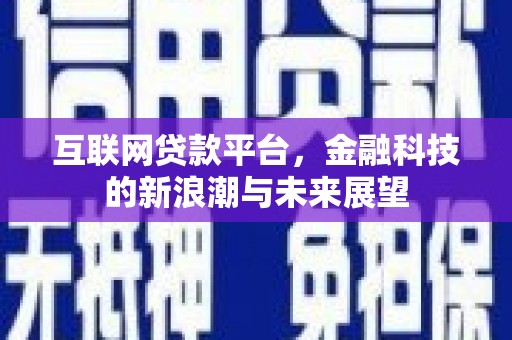 驿城互联网贷款平台，金融科技的新浪潮与未来展望