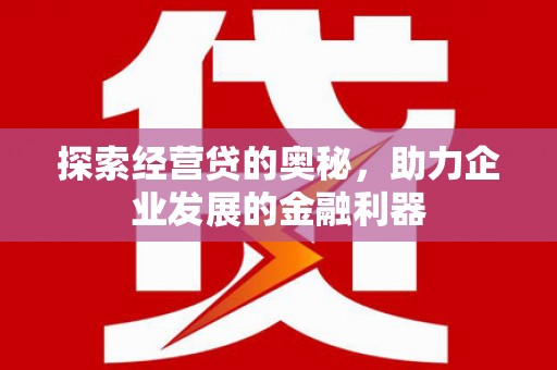 驿城探索经营贷的奥秘，助力企业发展的金融利器