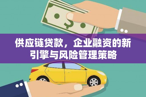 驿城供应链贷款，企业融资的新引擎与风险管理策略