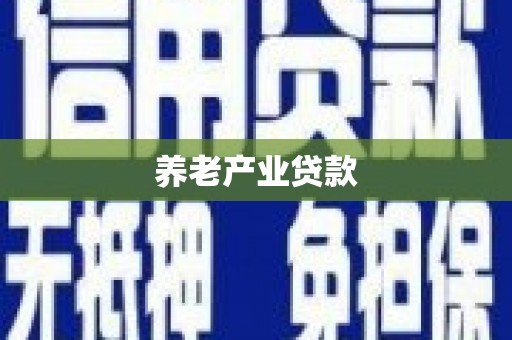 驿城养老产业贷款