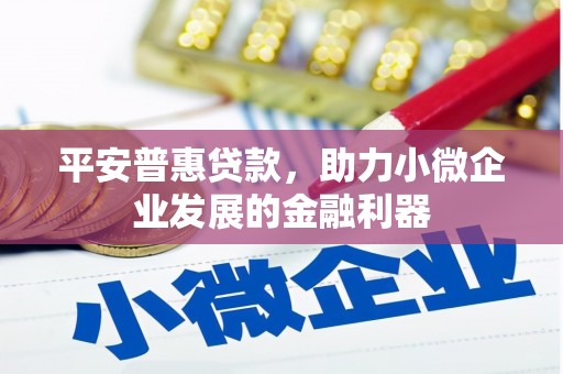 驿城平安普惠贷款，助力小微企业发展的金融利器