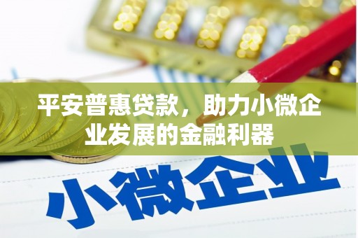 驿城平安普惠贷款，助力小微企业发展的金融利器