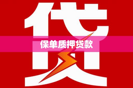 驿城保单质押贷款