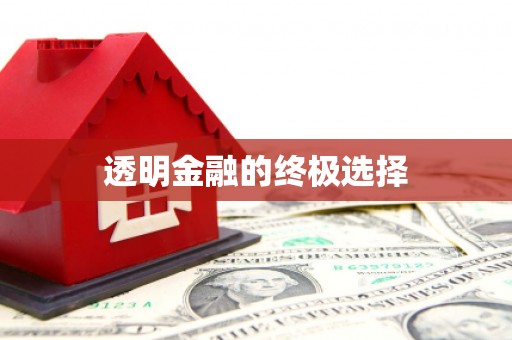 驿城透明金融的终极选择