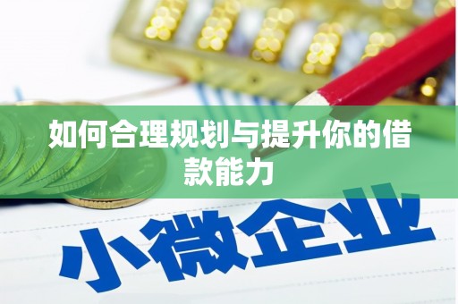 驿城如何合理规划与提升你的借款能力